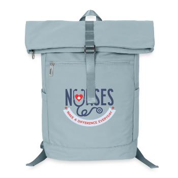 Nurses Make a Difference Everyday T-Shirt - Laptop Backpack - ice blue - Front