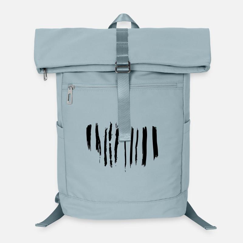 Schwarz-weiße Pinselstriche Laptop-Rucksack 
