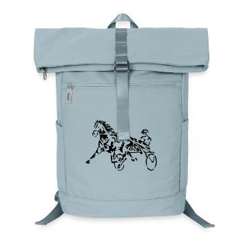 Traber Trabrennen rennen - Laptop-Rucksack  - Eisblau - Vorne
