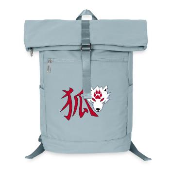 Japanese white fox - Laptop Backpack - ice blue - Front