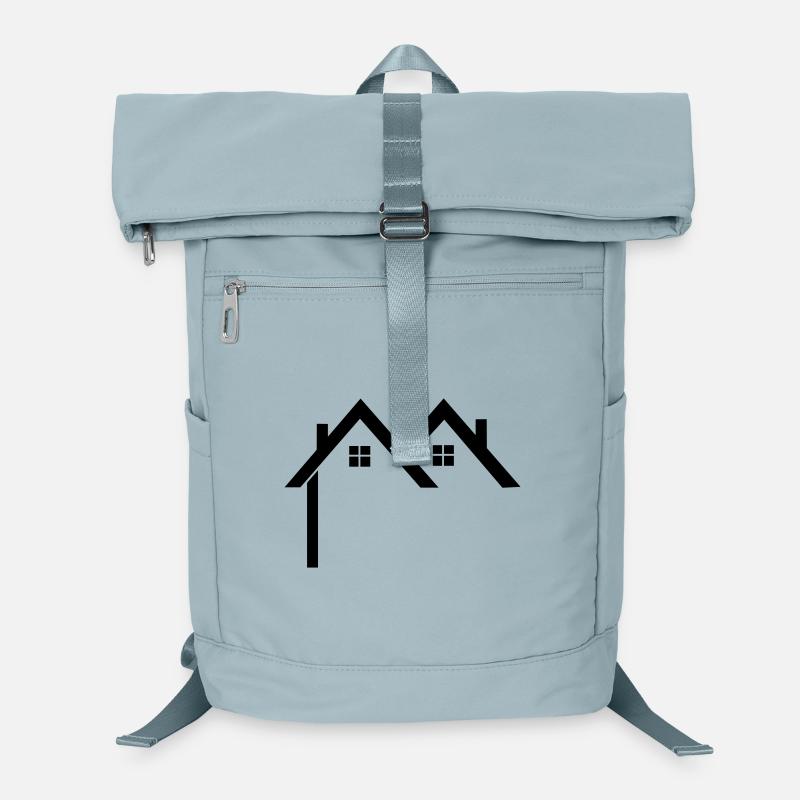 Quartier résidentiel Maisons avec logo Sac à dos ordinateur