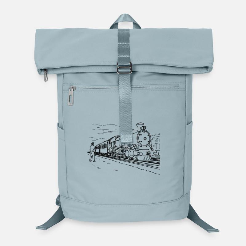 Train Lover Sketch Laptop Backpack