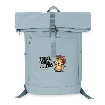Kitten with wildness motto - Laptop Backpack - ice blue - Front