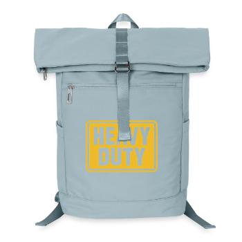 Panneau d’avertissement pour la construction à usage intensif - Sac à dos ordinateur - bleu glacier - Devant