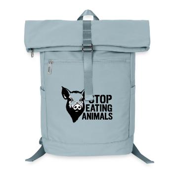 Schweinekopf Protest Stoppt Tieressen - Laptop-Rucksack  - Eisblau - Vorne