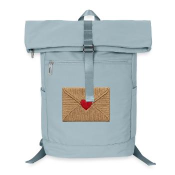 Liebesbrief im bestickten Look (gedruckt) - Laptop-Rucksack  - Eisblau - Vorne