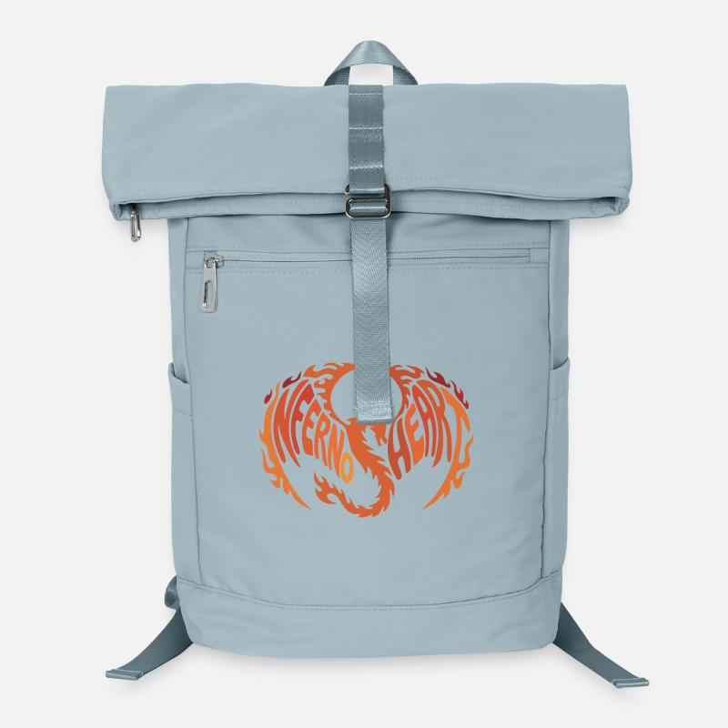 Inferno Heart Flame Design Laptop Backpack