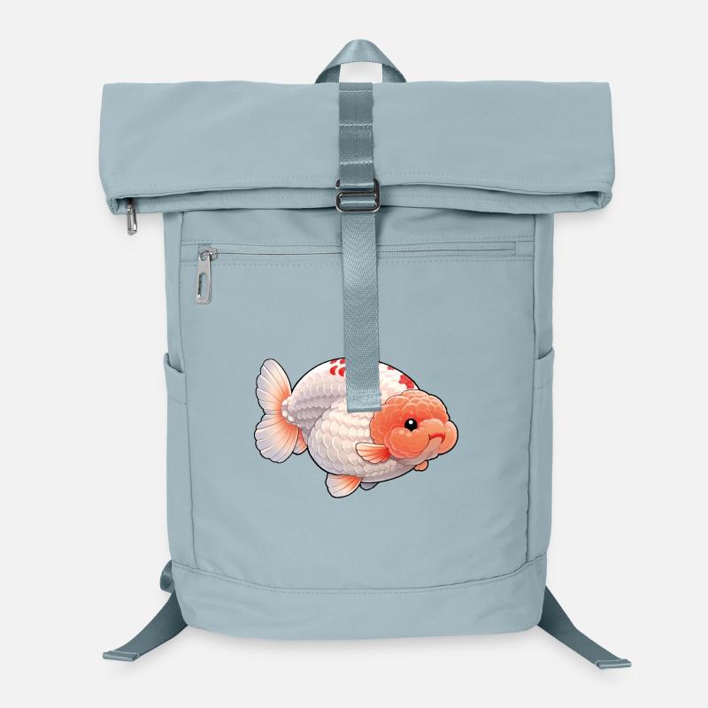 SUPER FAT RANCHU© AAA White Orange Ranchu Goldfish Laptop Backpack