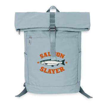Lustiger Lachstöter-Angelhumor - Laptop-Rucksack  - Eisblau - Vorne