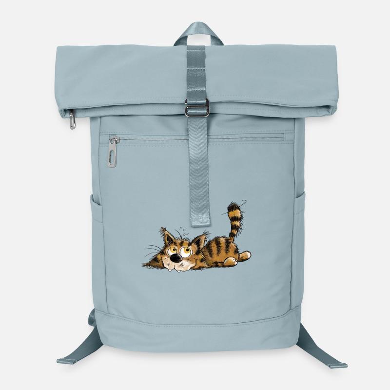 Méchant petit chat tigré noir Sac à dos ordinateur