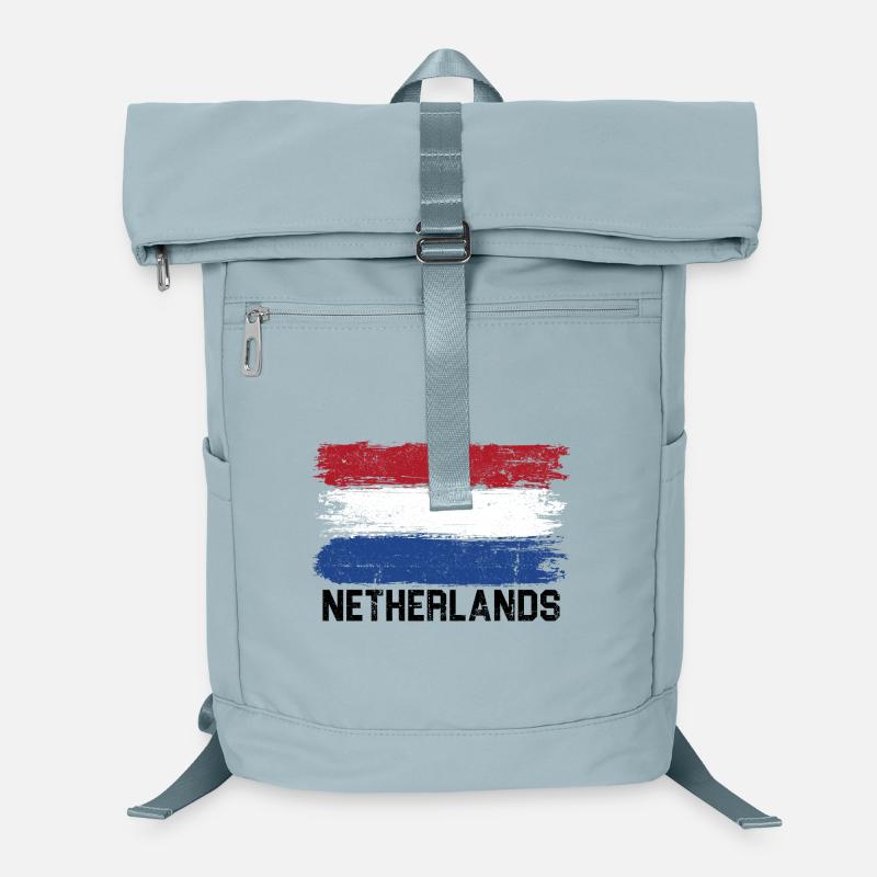 Drapeau tricolore à coups de pinceau Sac à dos ordinateur