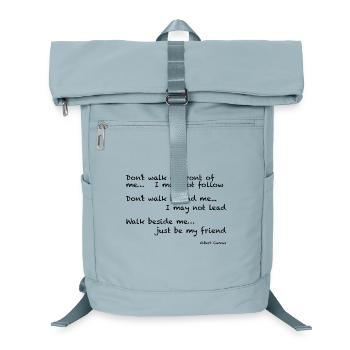 Albert Camus: Dont walk in front of me... I may - Laptop-Rucksack  - Eisblau - Vorne