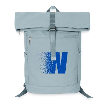W fragmenté en bleu gras - Sac à dos ordinateur - bleu glacier - Devant
