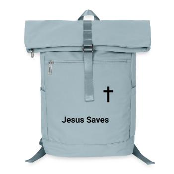 Abstract Geometry Lines Print - Laptop Backpack - ice blue - Front