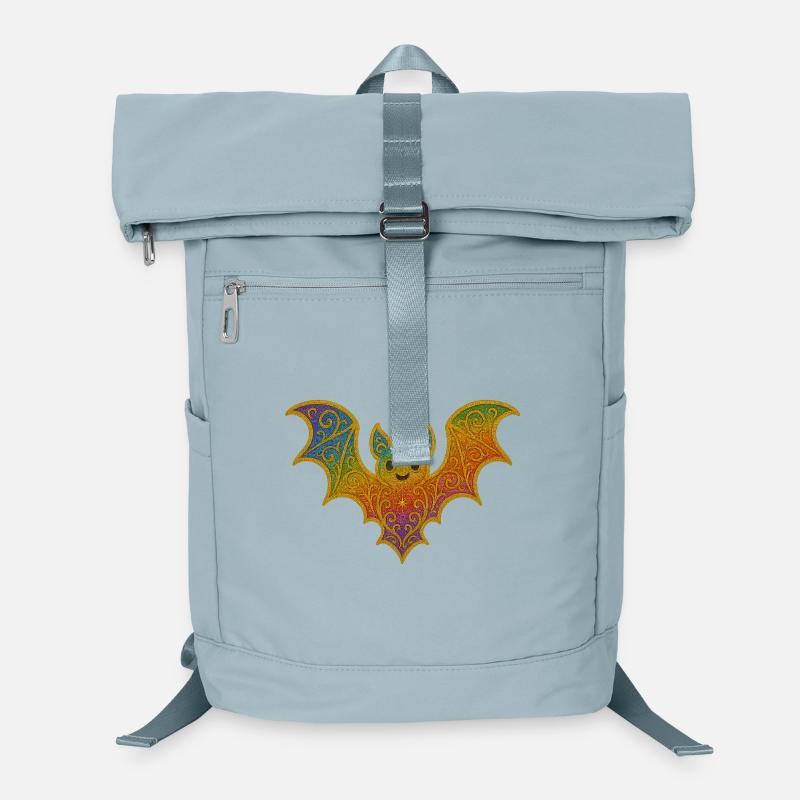 Regenbogenfledermaus mit Glitterrand Laptop-Rucksack 