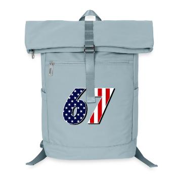 Sixty-seven, 67, 6, 7 - Laptop Backpack - ice blue - Front