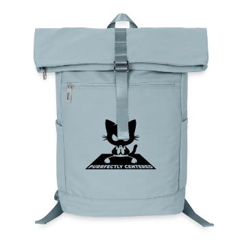 Purrfectly Centered Cat Yoga - Laptop Backpack - ice blue - Front