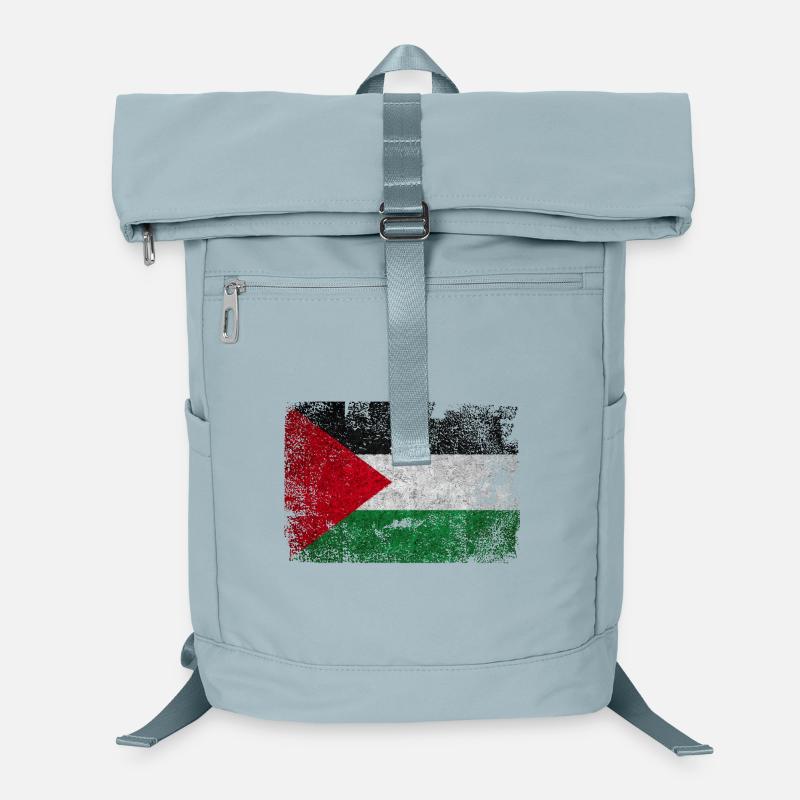 Texture grunge du drapeau palestinien Sac à dos ordinateur