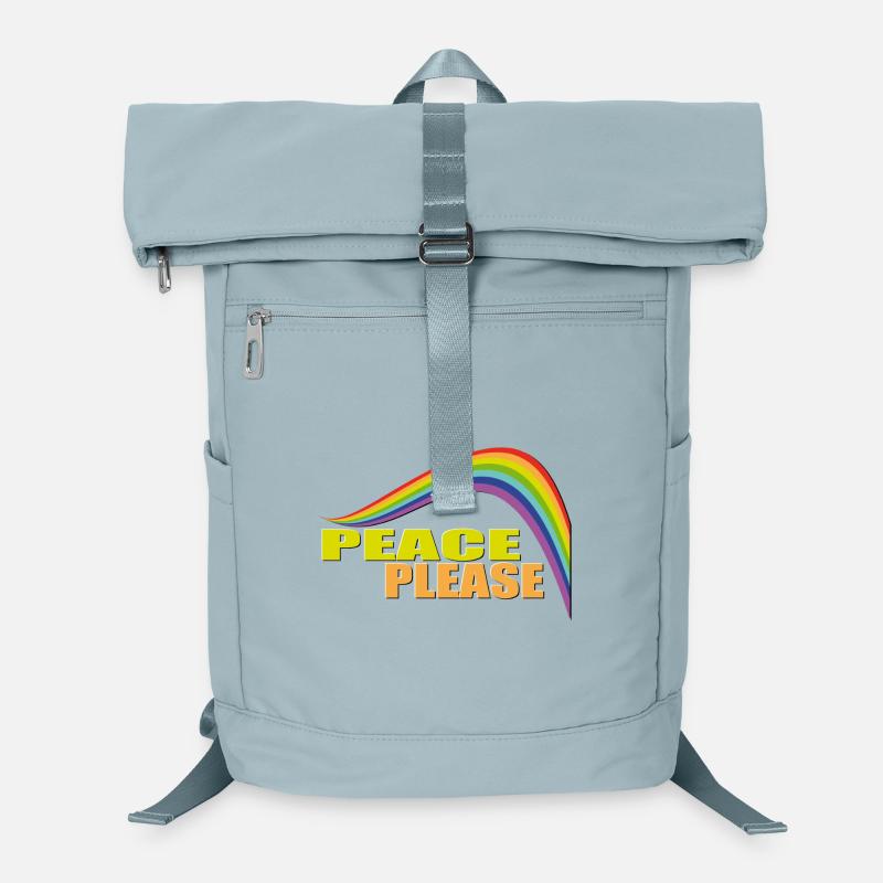 PEACE PLEASE with Rainbow Laptop Backpack