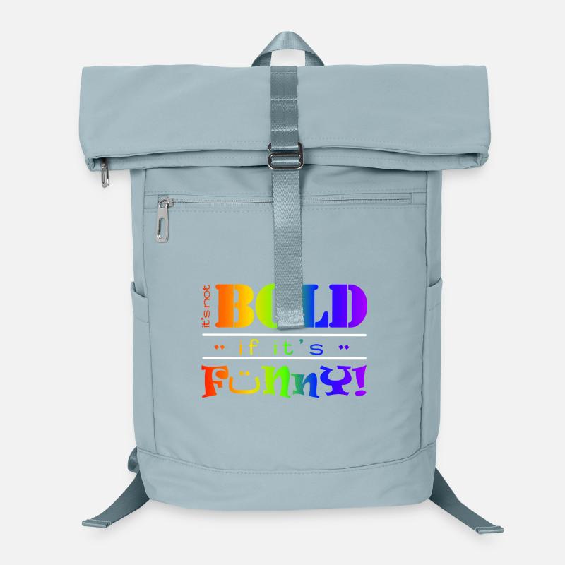 Vibrant Rainbow Funny Bold Text Design Laptop Backpack
