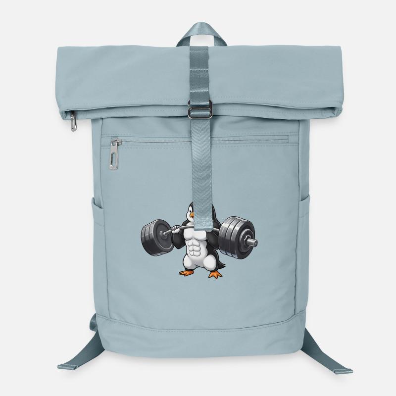 Penguin Stark Training Workout Dumbbell Weightlifter Laptop Backpack