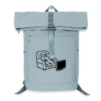 dog hund chill modus chips essen fernsehen tv - Laptop-Rucksack  - Eisblau - Vorne