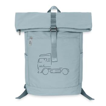 German Truck Outline Line Art - Laptop Backpack - ice blue - Front