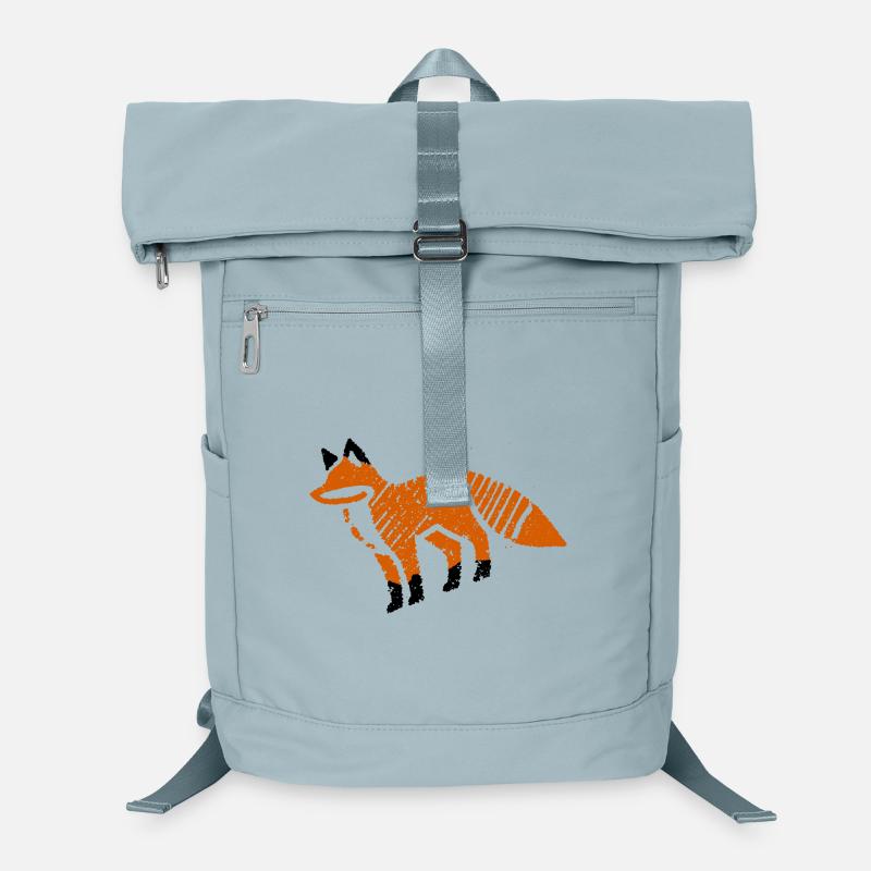 Renard rustique à l’aspect d’un timbre Sac à dos ordinateur