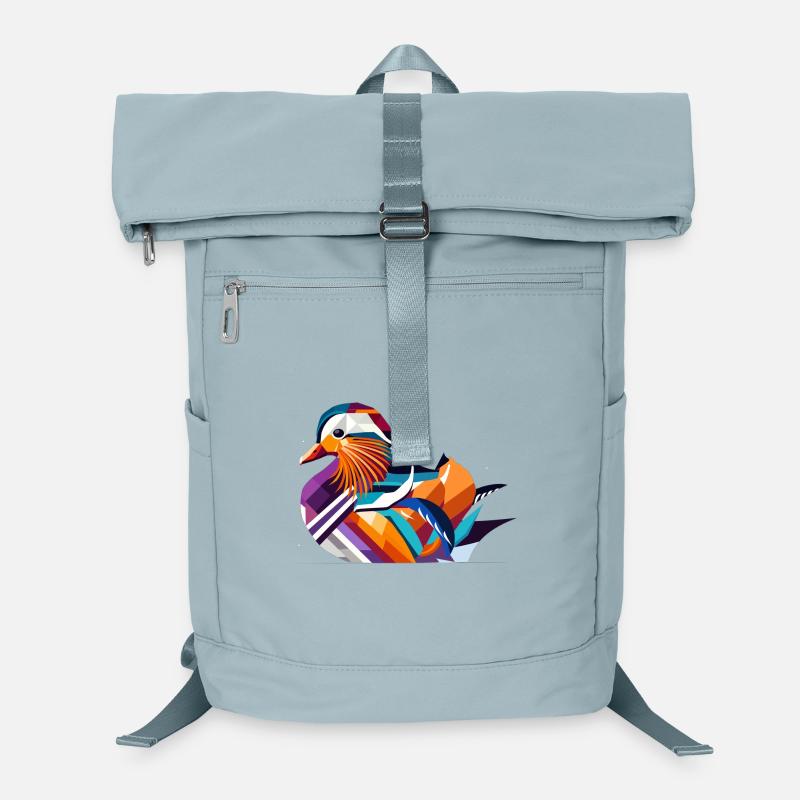 Bunte Mandarinente – Ein Hauch exotischer Eleganz Laptop-Rucksack 