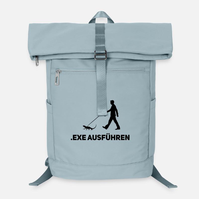 Execute .EXE – Funny Computer Scientist Shirt - Laptop Backpack - ice blue