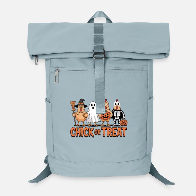 Chicken Ghost Pumpkin Costume Print Laptop Backpack