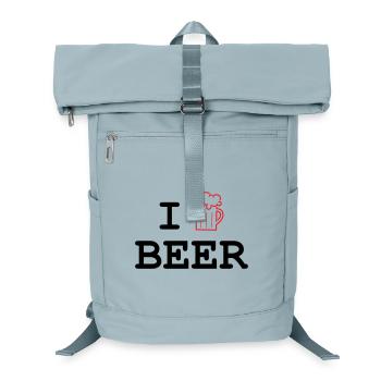 Ich mag Bier / Alkohol - Laptop-Rucksack  - Eisblau - Vorne
