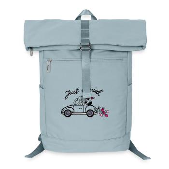 Verliebtes Brautpaar im Sportscar - Laptop-Rucksack  - Eisblau - Vorne
