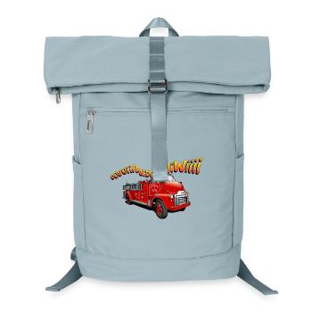 Lustiges Feuerwehrauto - Laptop-Rucksack  - Eisblau - Vorne