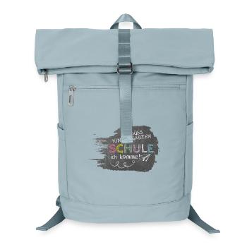 Tschüss Kindergarten - Schule ich komme! Tafel - Laptop-Rucksack  - Eisblau - Vorne