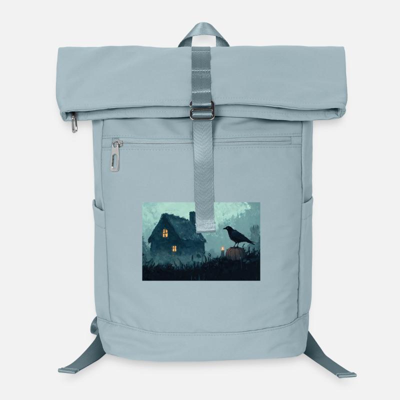 Spukhaus Illustration Poster Laptop-Rucksack 
