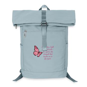 Inspirierendes Schmetterlings-Glaubens-Zitat-Design - Laptop-Rucksack  - Eisblau - Vorne