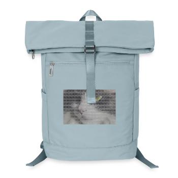Cat portrait in glitch look - Laptop Backpack - ice blue - Front