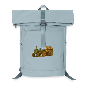 Green tractor with timber bed - Laptop Backpack - ice blue - Front