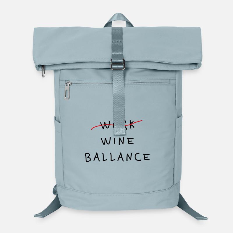 Work Wine Ballance Lustiges Statement Laptop-Rucksack 