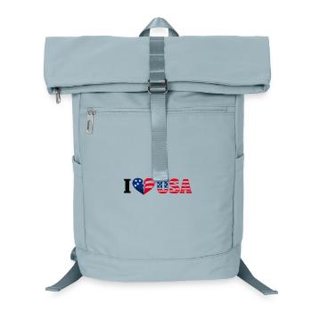 I Heart USA Star-Spangled Flag Muster - Laptop-Rucksack  - Eisblau - Vorne