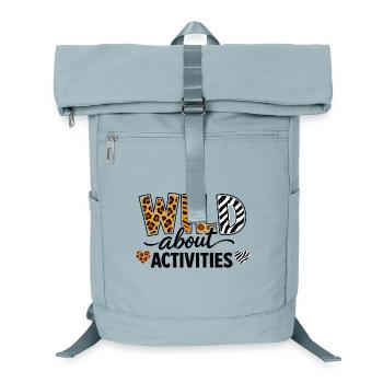 Wild About Activities Safari Design d’estampes animales - Sac à dos ordinateur - bleu glacier - Devant