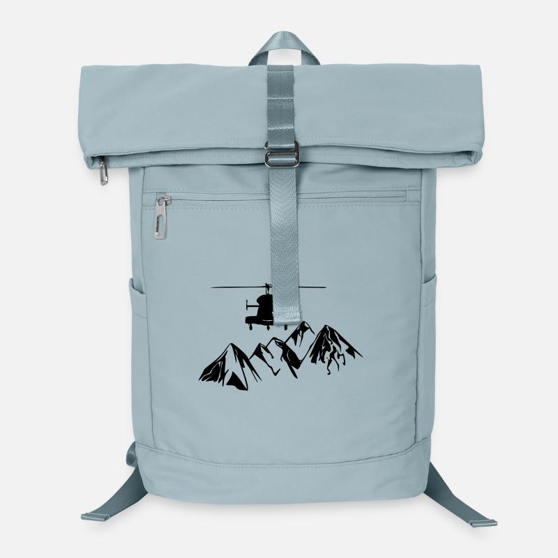 Helikopter mit Bergen Laptop-Rucksack 