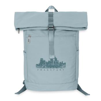 Frankfurter Skyline (Vintage/Blau) Frankfurt - Laptop-Rucksack  - Eisblau - Vorne