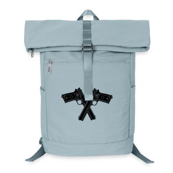 Zwei gekreuzte Militärpistolen 38 Colt - Laptop-Rucksack  - Eisblau - Vorne