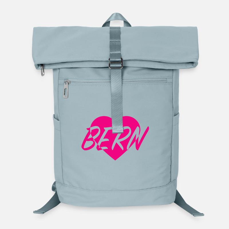 I LOVE BERN Heart Pattern Laptop Backpack
