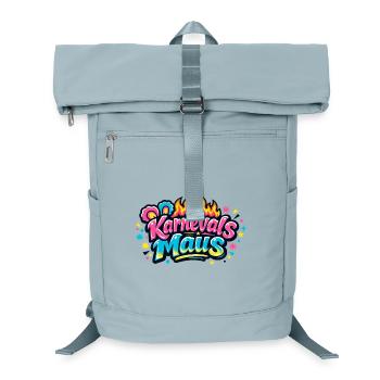 Karnevalsmaus Jeck - Kölle Alaaf Motiv - Laptop-Rucksack  - Eisblau - Vorne