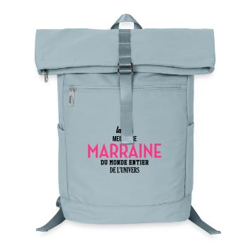 Marraine / Tante / Tata / Famille / Filleul - Sac à dos ordinateur - bleu glacier - Devant