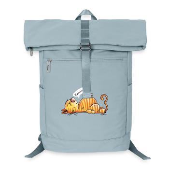 Snoring cat and mouse - Cartoon - Gift - Cute - Laptop Backpack - ice blue - Front