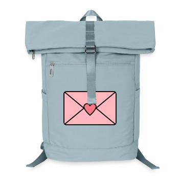 Liebesbrief mit Herz - Laptop-Rucksack  - Eisblau - Vorne